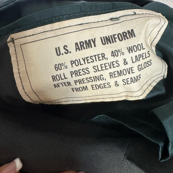 USGI US Army Class A Uniform Coat Size 40R AG 489 Green Poly Wool 1992 size 39. - Picture 13 of 13